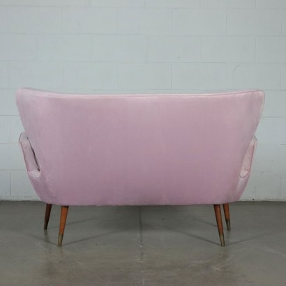 Zweisitzer-Sofa Samt Vintage Argentinien 50er Jahre