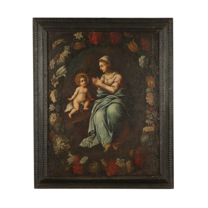 Madonna adorante il Bambino