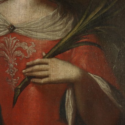 Holy Martyr Painting Oil on Canvas 18th Century