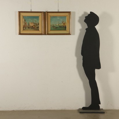 Coppia di capricci veneziani di E. Zeno