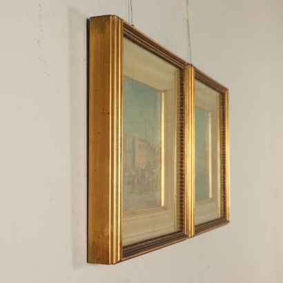 Coppia di capricci veneziani di E. Zeno