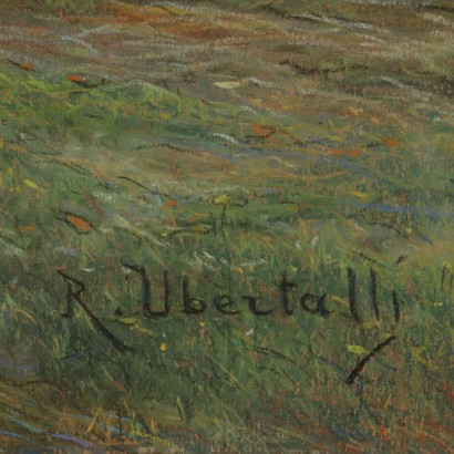 Landschaft Gemälde von Romolo Ubertalli 19. Jahrhundert