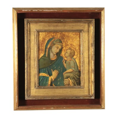 Madonna mit Kind Ikone Toskanische Schule 19. Jahrhundert