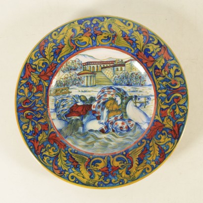 Pair of Ceramic Plates by Gualdo Tadino Italy 20th Century