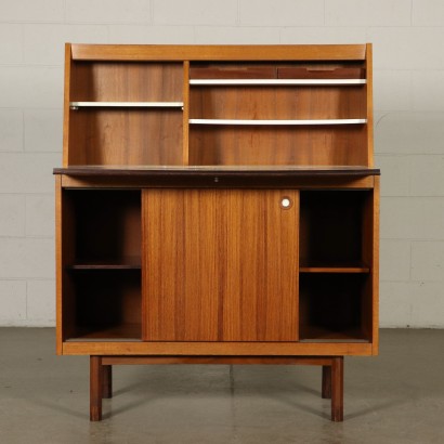 Klappschrank Palisander Teakfurnier Vintage Italien 60er Jahre