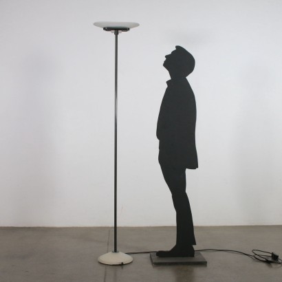 Lampadaire ArteLuce Verre givré Métal Italie 1978