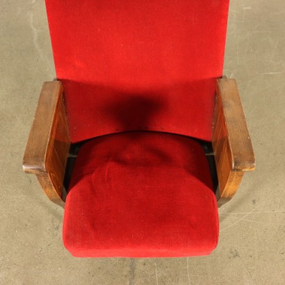 Theatersessel aus Eichenfurnier Vintage Italien 60er Jahre