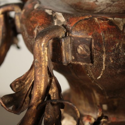 Lampadario in Legno e Ferro