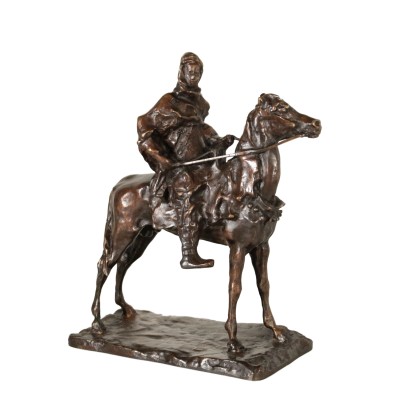 Berber on Horseback by Paul Troubetzkoy Bronze Sculpture 20th Century