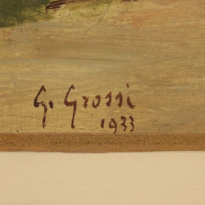 Boboli Garten in Florenz Gemälde von Giannino Grossi 1933