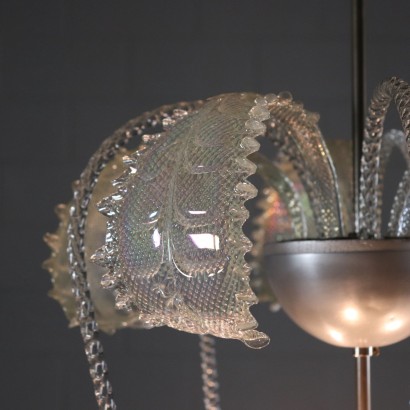 Ceiling Light Glass Crystal Vintage Italy 1940s-1950s