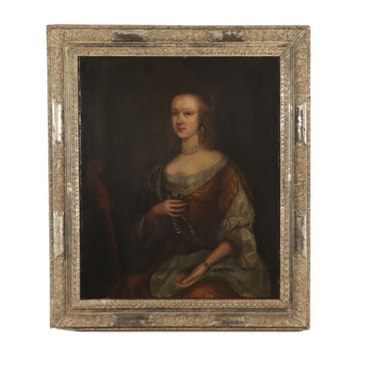 Retrato de una mujer de la nobleza con el violonchelo