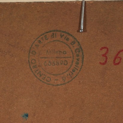 Landscape Painting with Figures by Aldo Carpi Knights 1969