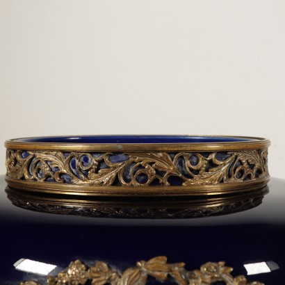 Vase à deux Anses Céramique Bronze Italie Fin '800-Début '900