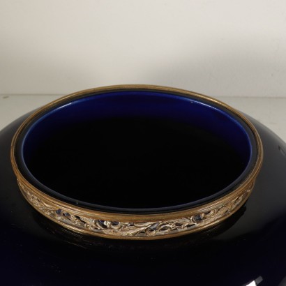 Vase à deux Anses Céramique Bronze Italie Fin '800-Début '900