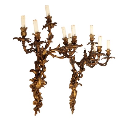 Paar Appliken aus Bronze