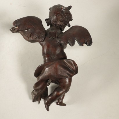 Paire de Petits Anges Bois sculpté Italie Fin '800