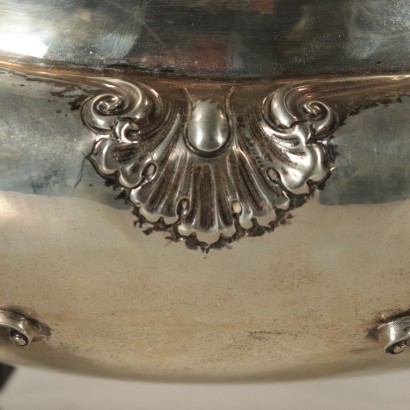 Centre de Table Argent Marque d'Argent Gr.1736 Italie Moitié'900