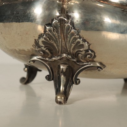 Centre de Table Argent Marque d'Argent Gr.1736 Italie Moitié'900