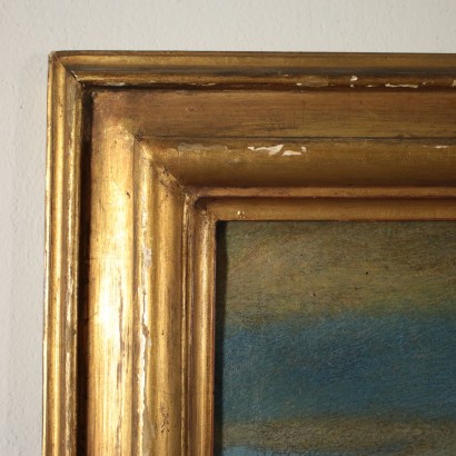 Landschaft mit fluss und figuren