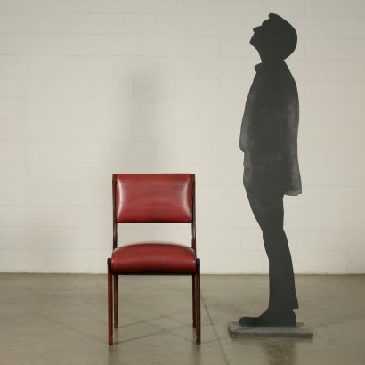 Suite de six Chaises La Permanente Mobili Cantù Italie Années 60