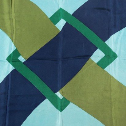 Halstuch Vintage Roberta di Camerino Blau Grün und Blau