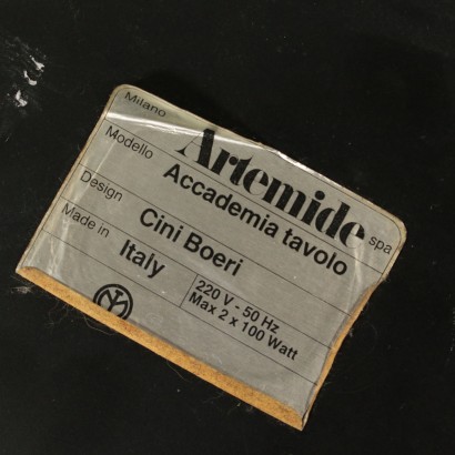 Lampe de Table Artemide Cini Boeri Acier Tissu Années 70