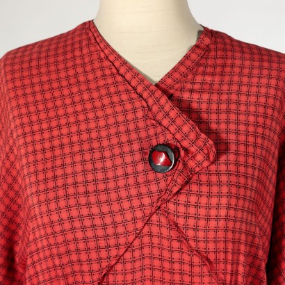Vintage Summer Red Dress manufactured in Italy 1930s