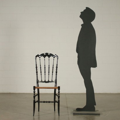 Chaises de Chiavari Bois Ebonisé Fabriqué en Italie Fin '800