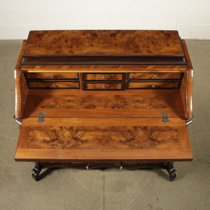 Commode Scriban Style lombard Placage Noyer Italie '900