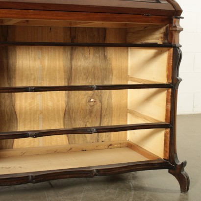 Commode Scriban Style lombard Placage Noyer Italie '900