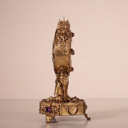 antigüedades, reloj, reloj antigüedades, reloj antiguo, reloj antiguo italiano, reloj antiguo, reloj neoclásico, reloj del siglo XIX, reloj de péndulo, reloj de pared, reloj de mesa de plata