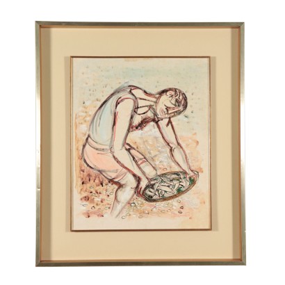 Acquarello di Giuseppe Migneco