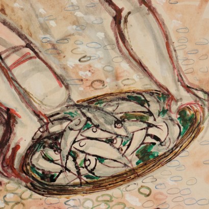 Acquarello di Giuseppe Migneco