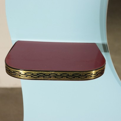 Coiffeuse du coiffeur Bois Formica Métal Italie Années 60
