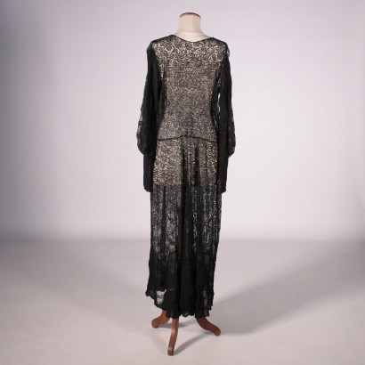 Robe Vintage Dentelle Noire Années 30