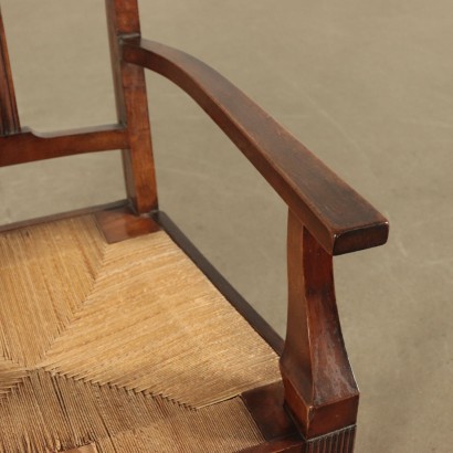 Fauteuil Empire Noyer Corde Coussin Fabriqué en italie Premier '800