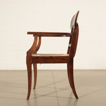 Fauteuil Empire Noyer Corde Coussin Fabriqué en italie Premier '800