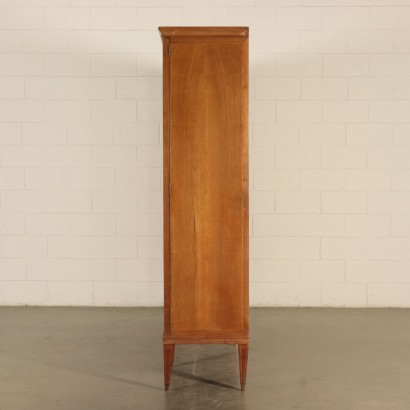 Armoire Verre Placage de Noyer Laiton Fabriqué en Italie Années 50