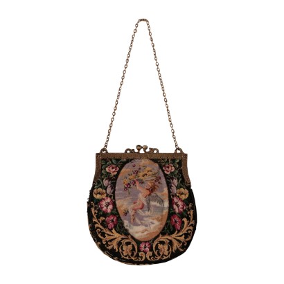 vintage, borsa vintage, vintage milano, vintage online, borsa vintage milano, moda vintage, borsetta vintage, vintage anni 50, vintage anni 60, vintage anni '20, vintage anni 30, tessuto gobelins,Borsetta Vintage Primi 900 Ricamata