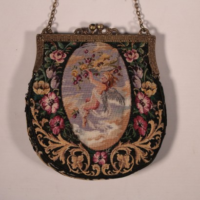 vintage, borsa vintage, vintage milano, vintage online, borsa vintage milano, moda vintage, borsetta vintage, vintage anni 50, vintage anni 60, vintage anni '20, vintage anni 30, tessuto gobelins,Borsetta Vintage Primi 900 Ricamata
