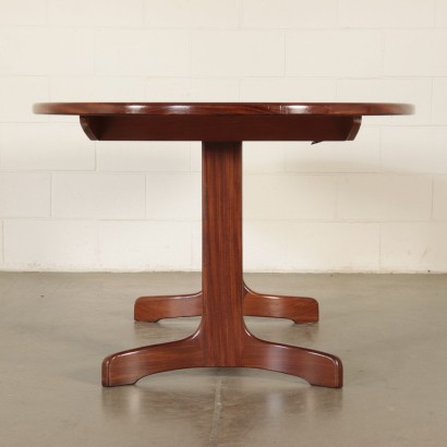Table Bois massif Placage de Teck Fabriqué en Italie Années 60