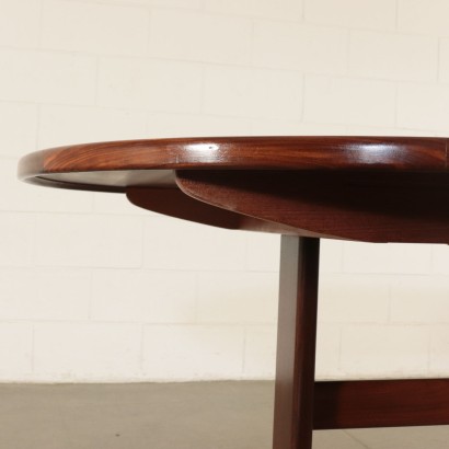 Table Bois massif Placage de Teck Fabriqué en Italie Années 60