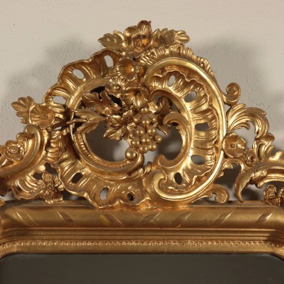 Haute Miroir Bois doré France Dernier quart '800