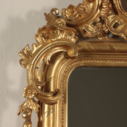 Haute Miroir Bois doré France Dernier quart '800