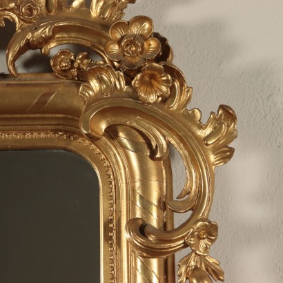 Haute Miroir Bois doré France Dernier quart '800