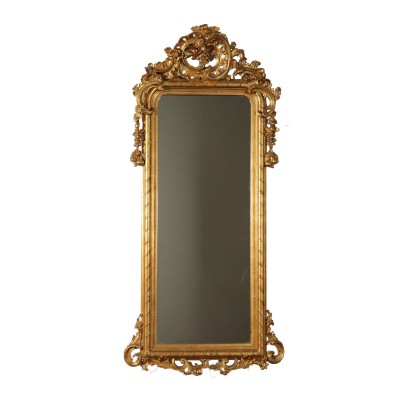 Haute Miroir Bois doré France Dernier quart '800