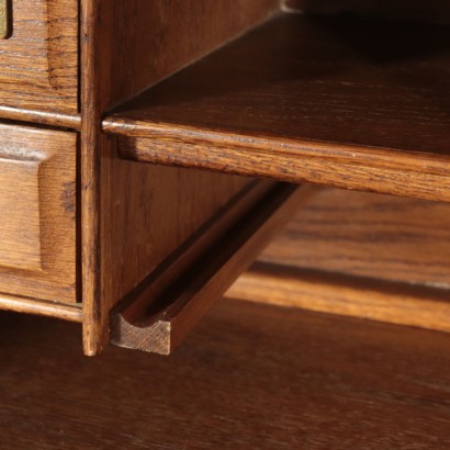 Sessile Oak Shutter Desk Italy 20th Century