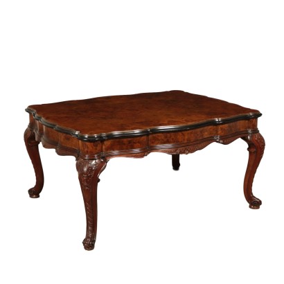 Walnut Revival Table Italy 20th Century