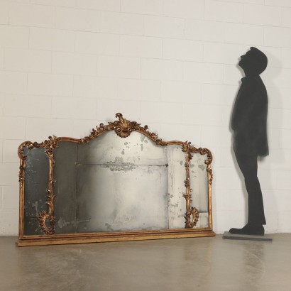Miroir en Style Bois doré Italie Première moitié '900
